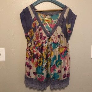 Johnny Was silk top.